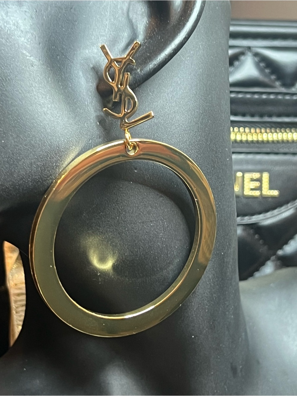 Gold-Tone Signature Hoop Drop Earrings